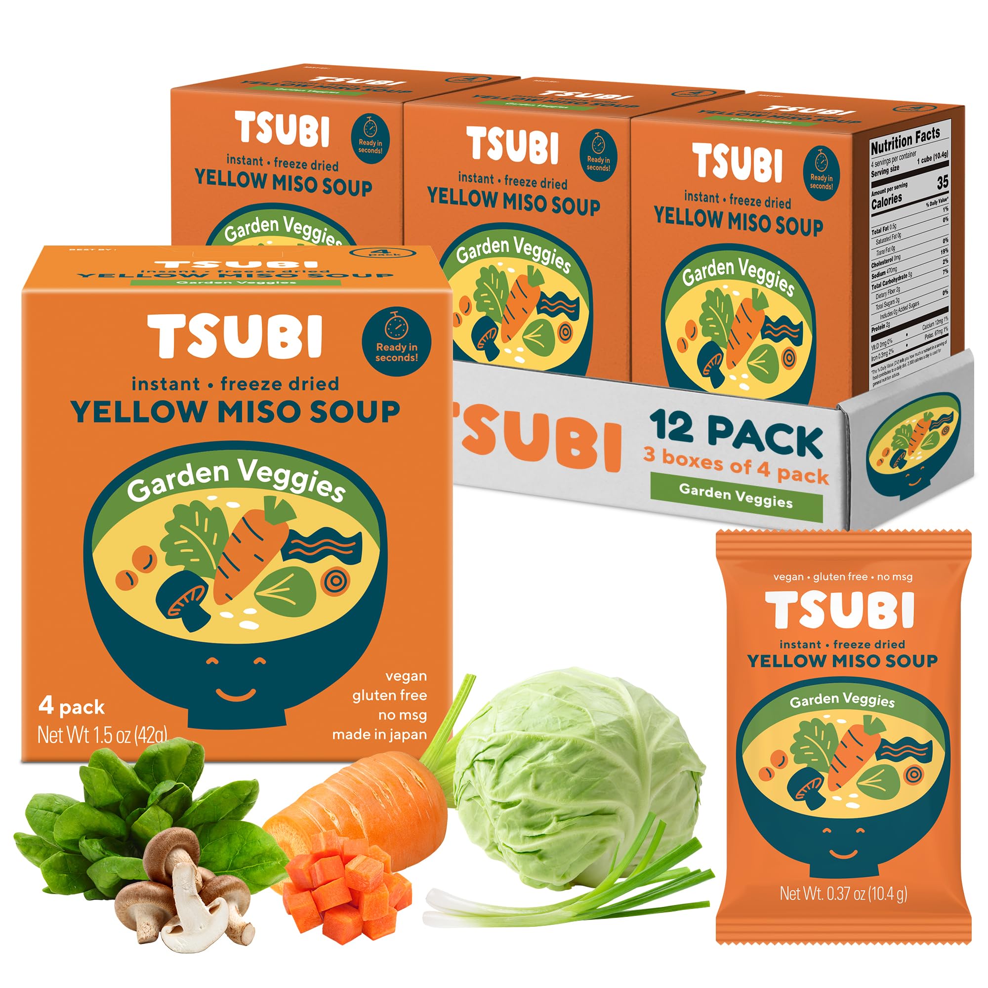 Amazon.com: Tsubi Soup Freeze-Dried Japanese Miso Soup Packets